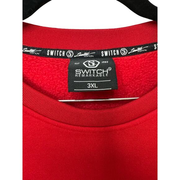 SWITCH Remarkable Mens 3XL Drip Too Hard Sweatshirt Sweatpants Set Red Pitbull - Picture 7 of 9